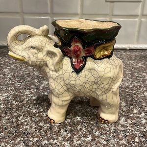 Vintage elephant planter